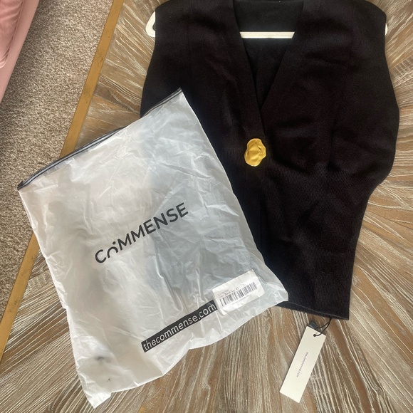 Commense V-neck Buttoned Detail Sweater Vest XS US6 - Picture 2 of 9